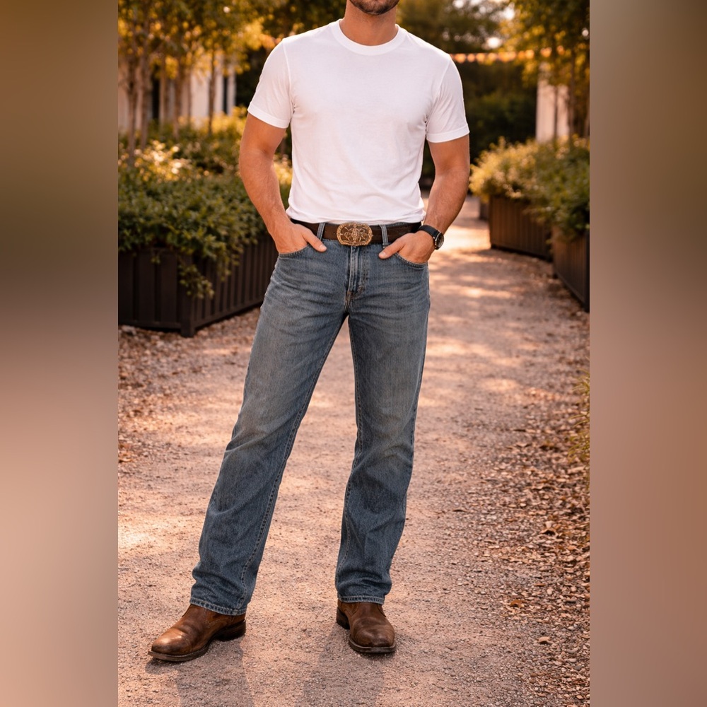 Levi’s 505 Jeans Men’s 38x32 Straight Leg Blue Denim Classic Fit